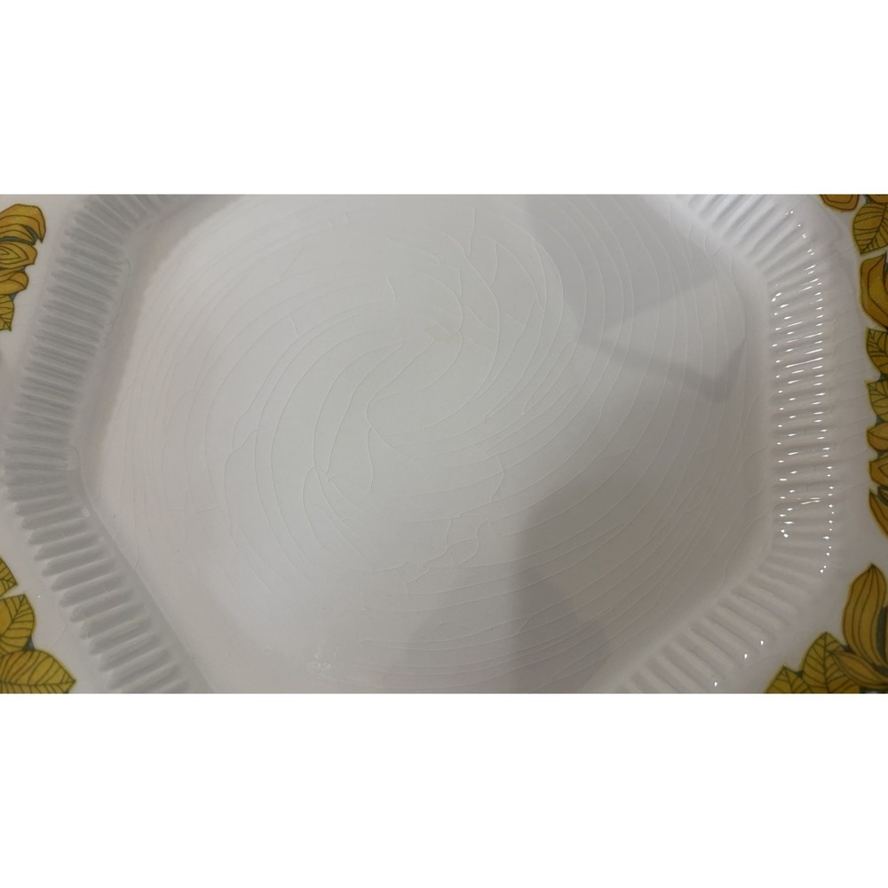 Vintage Set of 4 Yellow Bouquet Dinner Plates Independence Ironstone Japan 11" - Picture 13 of 16